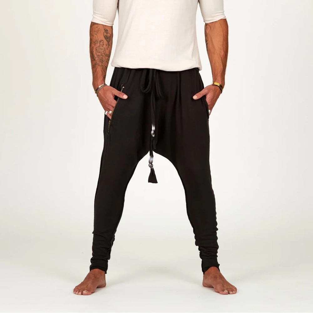 One Golden Thread - Tree Pants - Maroon Harem Pants - One Size Fits All